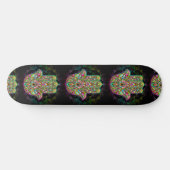 Hamsa Fatma Hand Psychedelic Art Skateboard (Horizontaal)