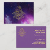 ** Hamsa Galaxy Heilige Nevel Kosmisch Visitekaartje (Voorkant / Achterkant)