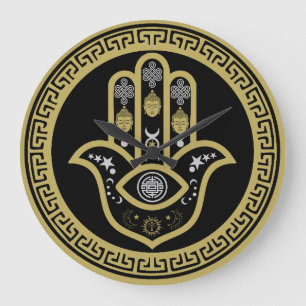 Hamsa Hand Bescherming tegen het Boze Oog Grote Klok