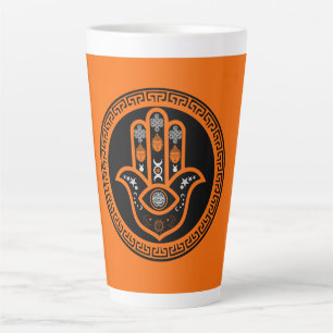 Hamsa Hand Bescherming tegen het Boze Oog Latte Mok