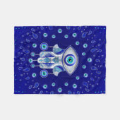 Hamsa Hand - Evil Eye Amulet Fleece Deken (Voorkant (Horizontaal))