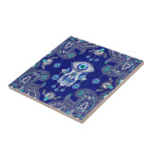 Hamsa Hand-Evil Eye Amulet Ornament Tegeltje (Zijkant)