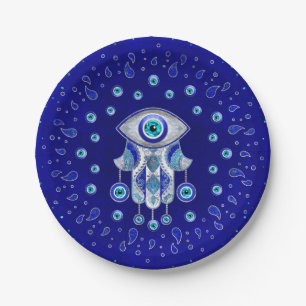 Hamsa Hand - Evil Eye Amulet Papieren Bordje