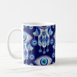 Hamsa Hand - Evil Eye Pattern Koffiemok