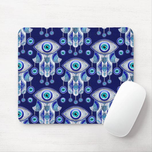 Hamsa Hand - Evil Eye Pattern Muismat (Met muis)