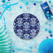 Hamsa Hand - Evil Eye Pattern Papieren Bordje (Feest)