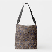 Hamsa Hand, gepyrografeerd, met kleur op hout Crossbody Tas (Voorkant)