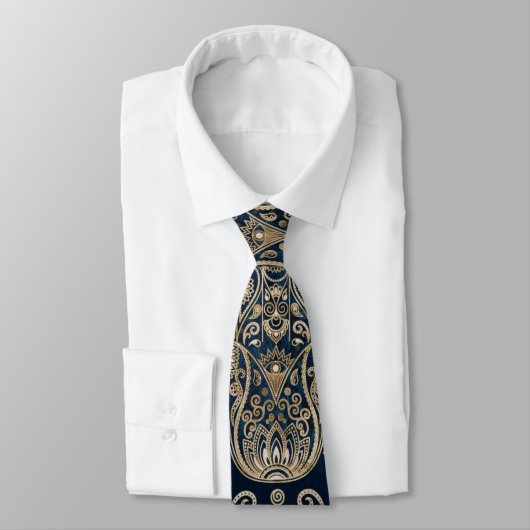 Hamsa Hand-Hand Fatima Pattern Stropdas (Gebonden)