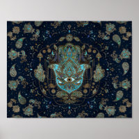 Hamsa hand-hand van Fatima Blue Gemstenen