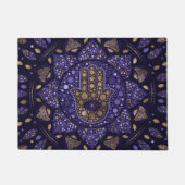 Hamsa Hand-Hand van Fatima in Lotus mandala Deurmat (Voorkant)