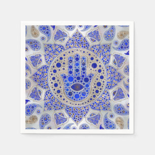 Hamsa Hand-Hand van Fatima op moeder van Pearl Servet