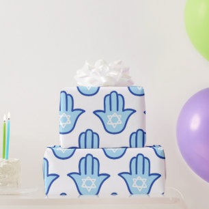 Hamsa Hand Joodse Vakantie Chanoeka Gift Wrap Cadeaupapier