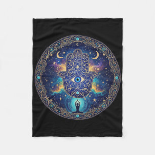 Hamsa-hand sieradenschutz amulet tegen het boze oo fleece deken