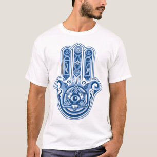 Hamsa hand van Fatima Hamsa die allemaal oog ziet T-shirt