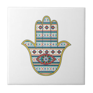 HAMSA-hand van het Fatimasymbool Tegeltje