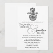Hamsa Hand Wedding Reheasal Dinner Invite Kaart (Voorkant / Achterkant)