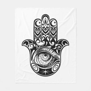 Hamsa Hand Zendoodle Fleece Deken