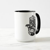 Hamsa Hand Zendoodle Mok (Voorkant rechts)