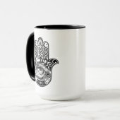 Hamsa Hand Zendoodle Mok (Voorkant links)