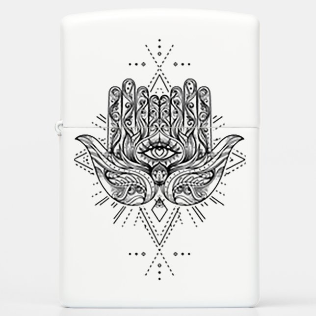 Hamsa Hand Zippo Lighter (Voorkant)