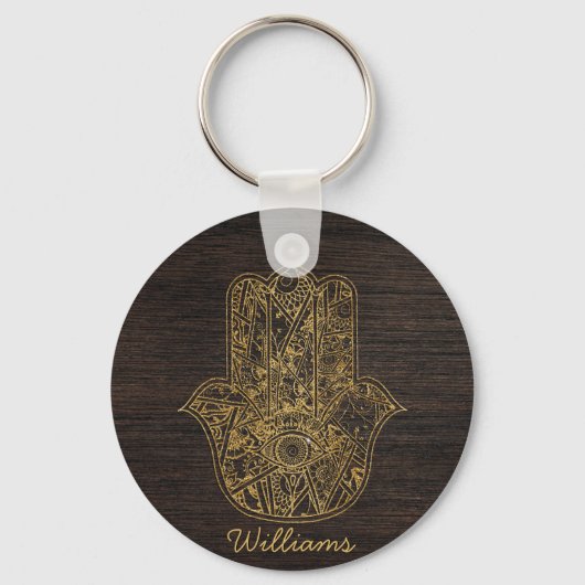 HAMSA Handje Fatima symbool amulet design Sleutelhanger (Voorkant)