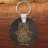 HAMSA Handje Fatima symbool amulet design Sleutelhanger (Voorkant)