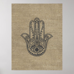 HAMSA Handje Fatima-symbool amulet Poster