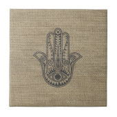 HAMSA Handje Fatima-symbool amulet Tegeltje (Voorkant)