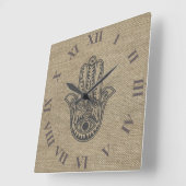 HAMSA Handje Fatima-symbool amulet Vierkante Klok (Hoek)