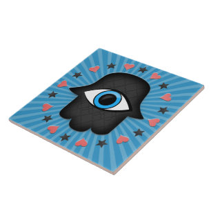 hamsa khamsa Oog in hand van de godin Tegeltje