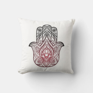 Hamsa met boho-patroon kussen
