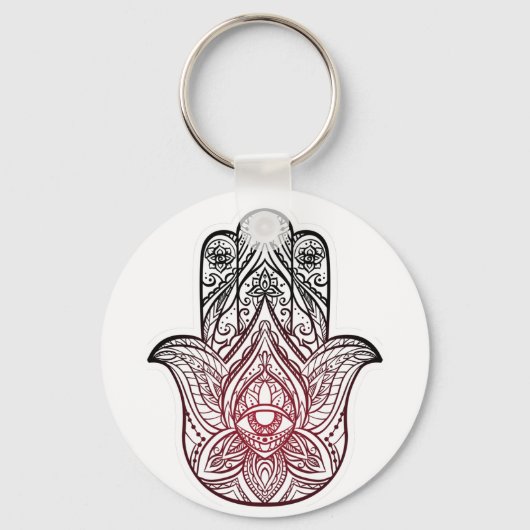 Hamsa met boho-patroon sleutelhanger (Voorkant)