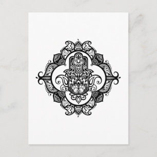 Hamsa met etnische Ornamenten Briefkaart