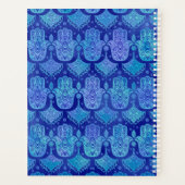 Hamsa Motif à la main Couleur bleue (Dos)