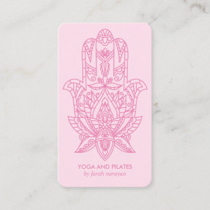 Hamsa Pink Wellness spa massage yoga holistic Visitekaartje