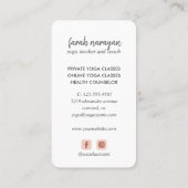 Hamsa | Rust Wellness spa massage yoga holistic Visitekaartje (Achterkant)