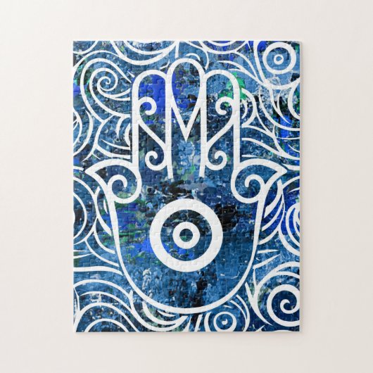 Hamsa Swirls Legpuzzel (Verticaal)