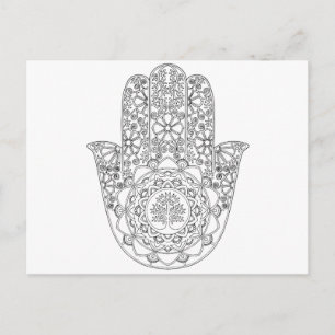 Hamsa Tree of Life Briefkaart