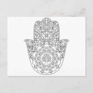Hamsa Tree of Life Briefkaart