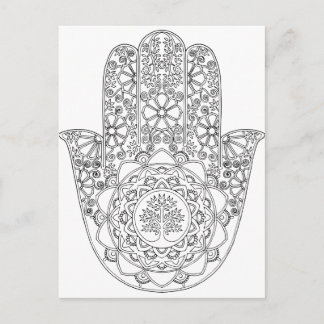 Hamsa Tree of Life Briefkaart
