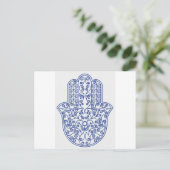 hamsa * tunis * marokko * henna * blue briefkaart (Staand voorkant)