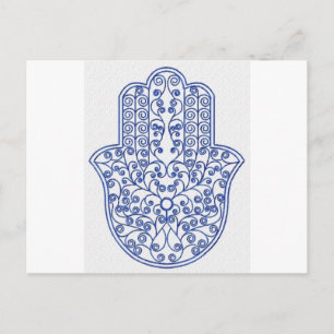 hamsa * tunis * marokko * henna * blue briefkaart