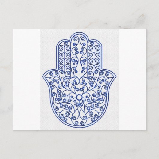 hamsa * tunis * marokko * henna * blue briefkaart (Voorkant)