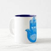 Hamsa Tweekleurige Koffiemok (Voorkant links)