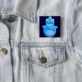 Hamsa Vierkante Button 5,1 Cm (In situ)