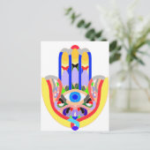 Hamsa - zeer kleurrijk briefkaart (Staand voorkant)