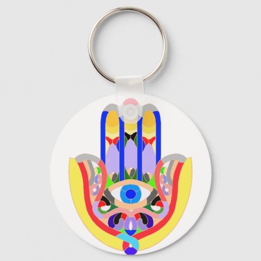 Hamsa - zeer kleurrijk sleutelhanger (Voorkant)