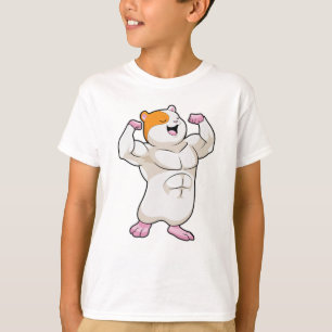 Hamster als Bodybuilder met grote spieren T-shirt