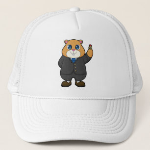 Hamster als bruidegom met trouwring trucker pet