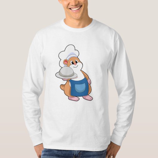 Hamster als Cook met Platter T-shirt (Voorkant)